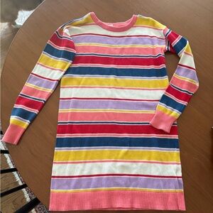 Colorful Striped Kids Sweater Dress